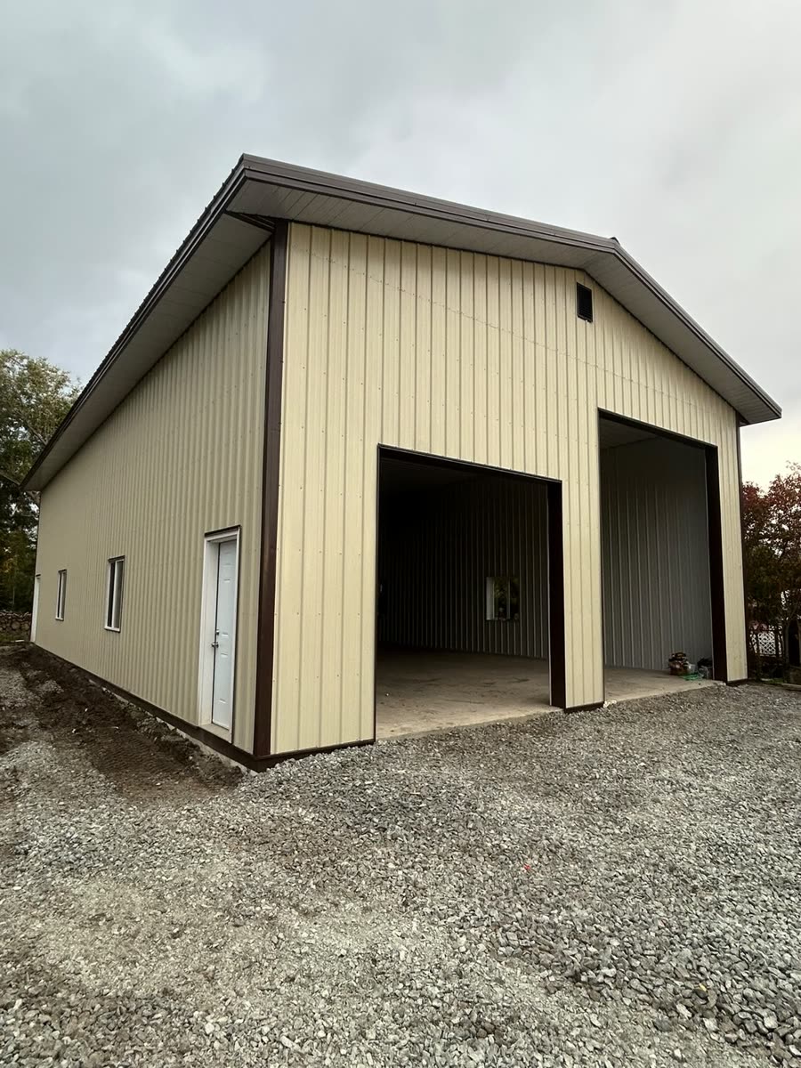 Cream walls with brown trim · white doors — real WBYS build
