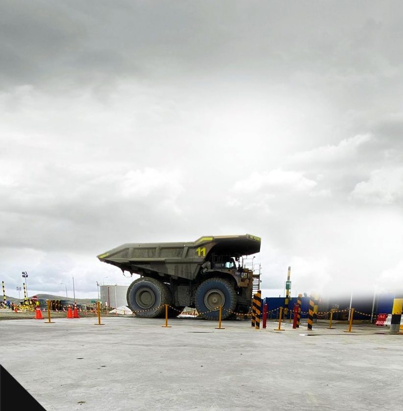 Haul truck on a MAXABASE-stabilised mine site